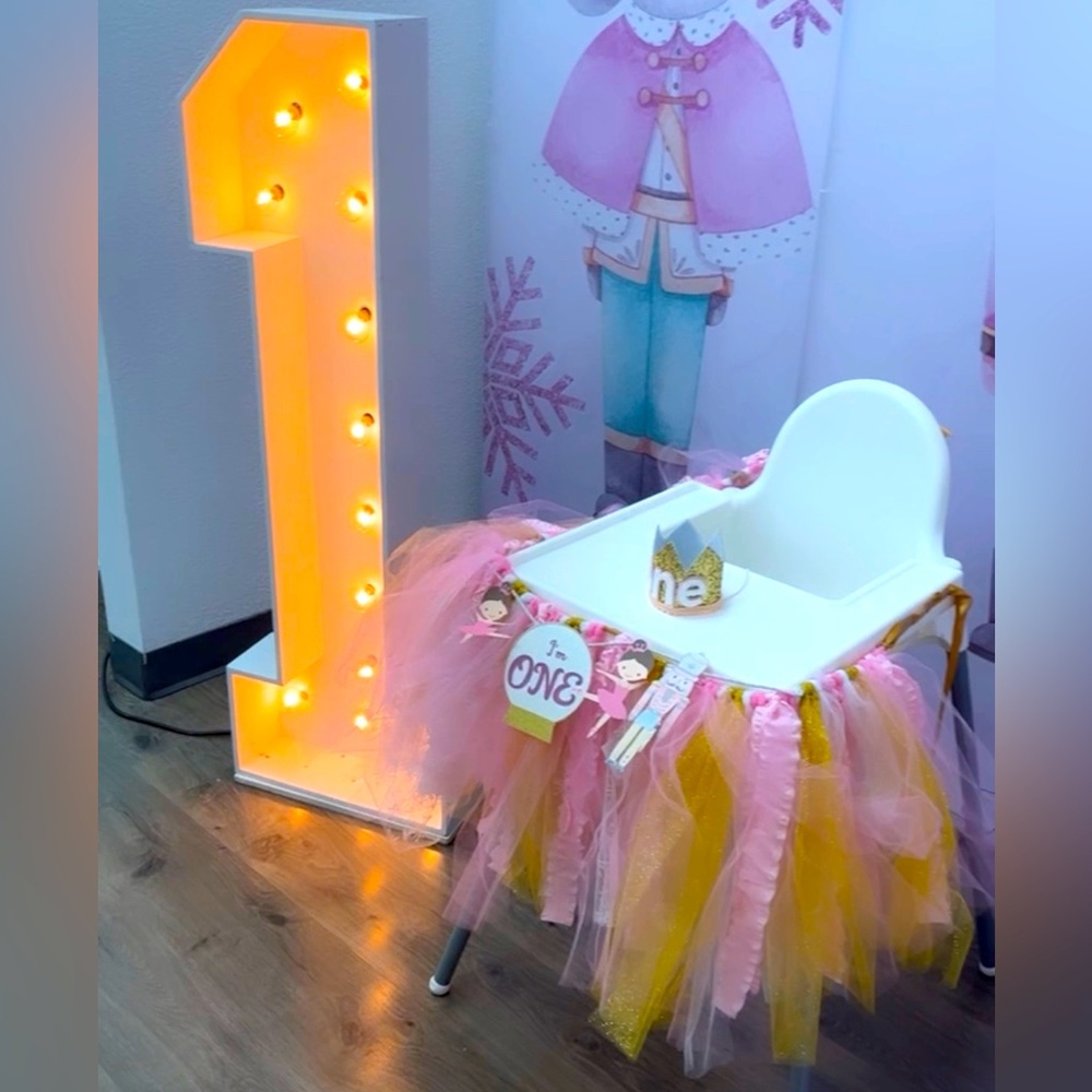 1st birthday highchair banner